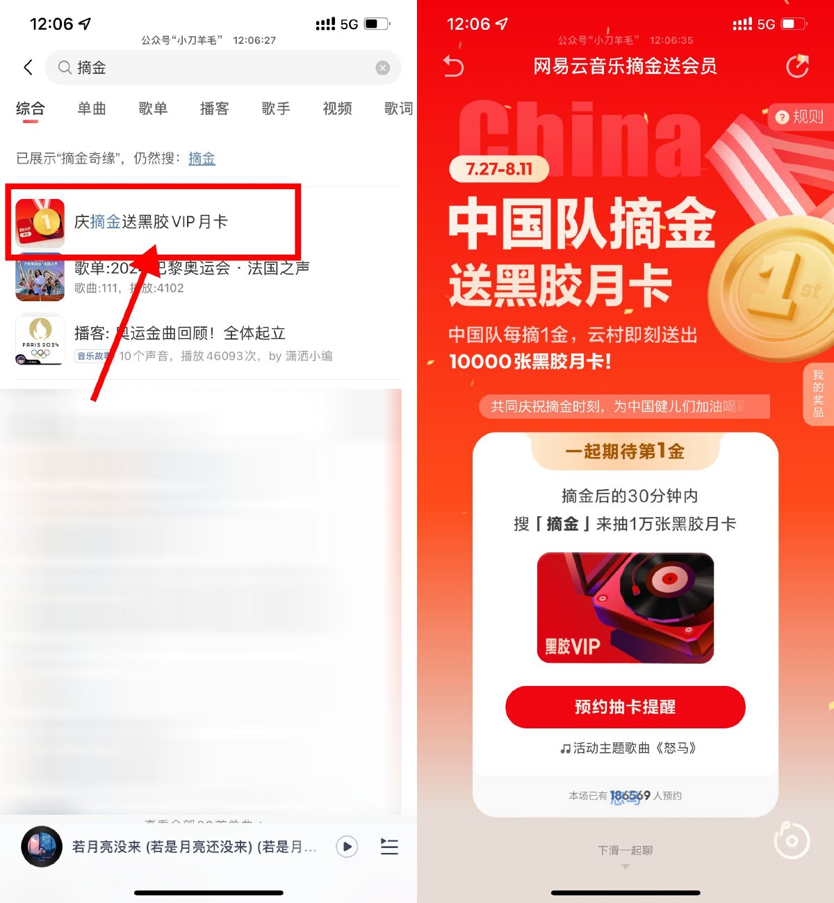 网易云音乐摘金抽黑胶会员月卡 配图01