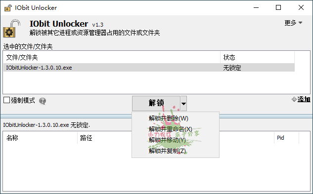 IObit Unlocker v1.3.0.11绿色版 配图02